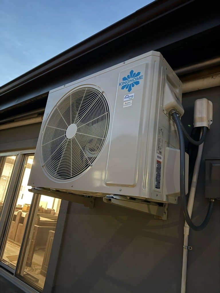 Kinghome wall-mounted mini-split heat pump installation for NYS Clean Heat eligible project